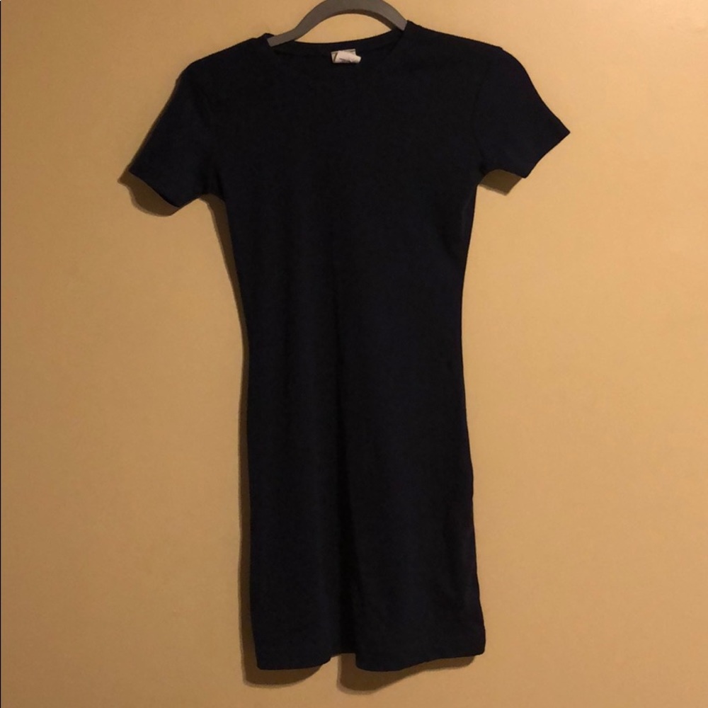 Long, fitted T-shirt dress